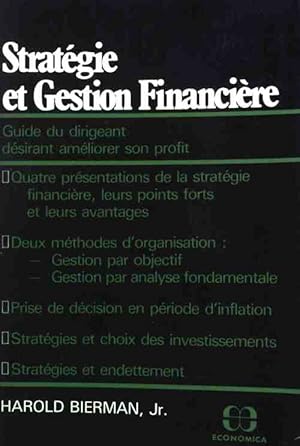 Imagen del vendedor de Strat?gie et gestion financi?re - Harold Jr. Bierman a la venta por Book Hmisphres