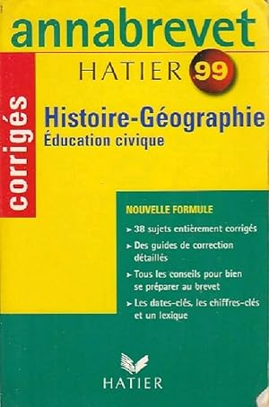 Histoire-G ographie-Education civique 3e : corrig s - Collectif