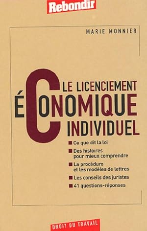 Le licenciement ?conomique individuel - Marie Monnier