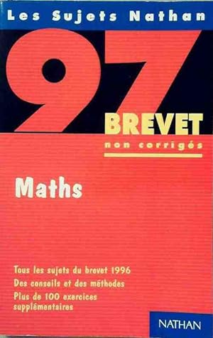 Imagen del vendedor de Math?matiques Brevet Sujets 1997 - Chantal Carruelle a la venta por Book Hmisphres