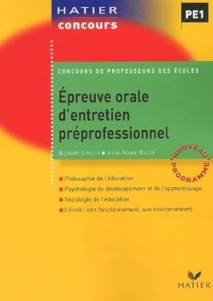 Immagine del venditore per Epreuve orale d'entretien pr?professionnel - Collectif venduto da Book Hmisphres