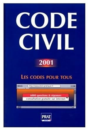 Bild des Verkufers fr Code civil 2001 - Collectif zum Verkauf von Book Hmisphres