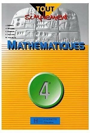 Seller image for Math?matiques 4e - Pierre Denieuil for sale by Book Hmisphres