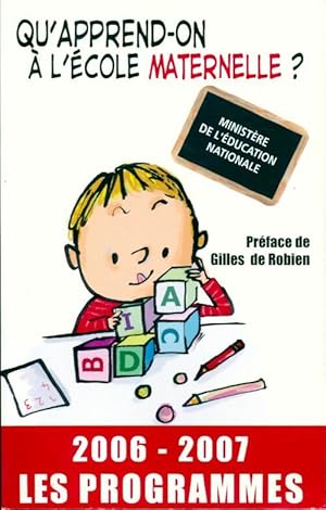 Qu'apprend-on   l' cole maternelle   (2006-2007) - Minist re de l'Education Nationale