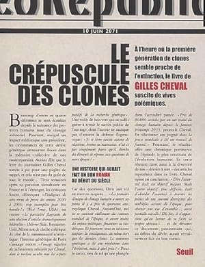 Bild des Verkufers fr Le cr?puscule des clones - Gilles Cheval zum Verkauf von Book Hmisphres