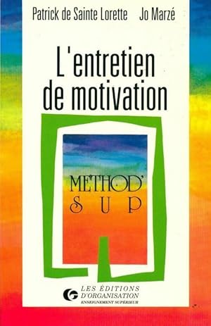 Image du vendeur pour L'entretien de motivation - Patrick De Sainte-Lorette mis en vente par Book Hmisphres