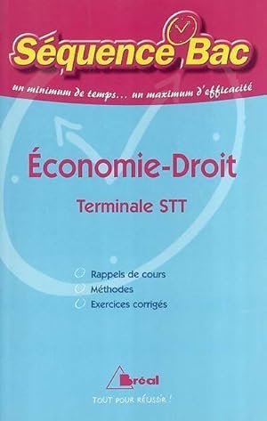 Imagen del vendedor de Economie-droit terminale STT - Taylor Anelka a la venta por Book Hmisphres