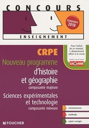 CRPE 2010 histoire et g ographie composante majeure sciences exp rimentales et technologie compos...