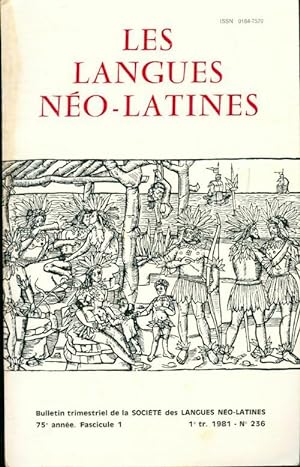 Les langues néo-latines n°236 75e année fascicule 1 - Collectif