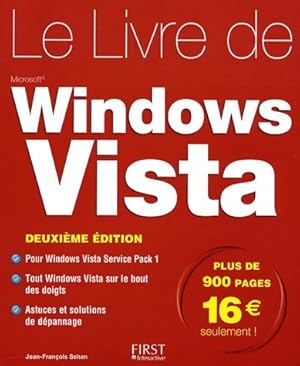 Imagen del vendedor de Windows Vista - Jean-Fran?ois Sehan a la venta por Book Hmisphres