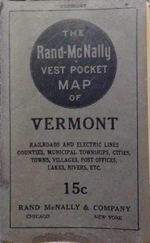 THE RAND MCNALLY NEW COMMERCIAL ATLAS MAP OF VERMONT,