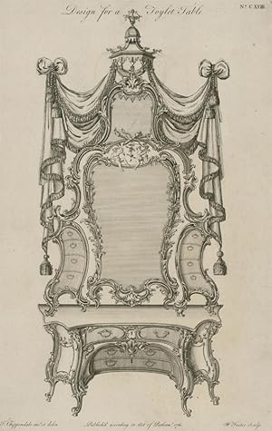 Thomas Chippendale - 18th Century Engraving, Chippendale Table Design