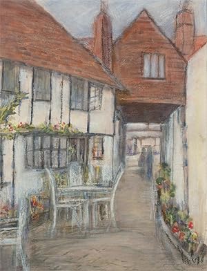 Seller image for Renee Young - 20th Century Watercolour, Floral Street Scene for sale by Sulis Fine Art