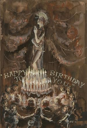 Seller image for 20th Century Watercolour - Happy Birthday To You for sale by Sulis Fine Art