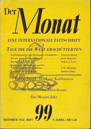 Der Monat. 99. Dezember 1956, 9. Jahrgang