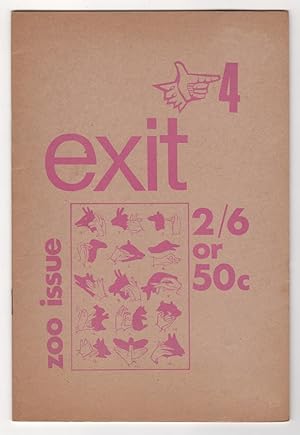 Imagen del vendedor de Exit 4 (ca. 1966) - includes Exit News and Reviews insert SIGNED by editor John Hall a la venta por Philip Smith, Bookseller