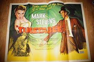 Quad Movie Poster: Timetable, Starring King Calder, Felicia Farr and Marianne Stewart 1956. Story...