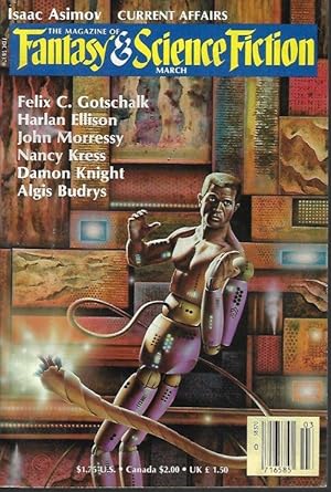 Image du vendeur pour The Magazine of FANTASY AND SCIENCE FICTION (F&SF): March, Mar. 1985 mis en vente par Books from the Crypt
