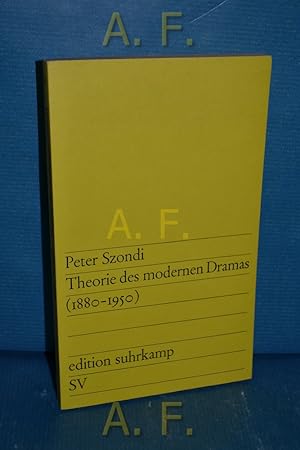 Image du vendeur pour Theorie des modernen Dramas 1880 - 1950. Edition Suhrkamp 27 mis en vente par Antiquarische Fundgrube e.U.