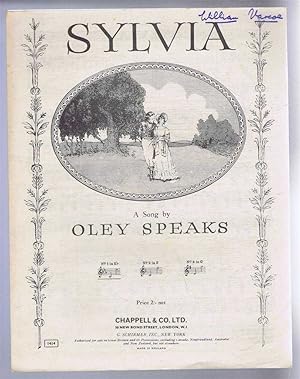 Image du vendeur pour Sylvia, a song. No. 1 in E flat. No. 1414 mis en vente par Bailgate Books Ltd