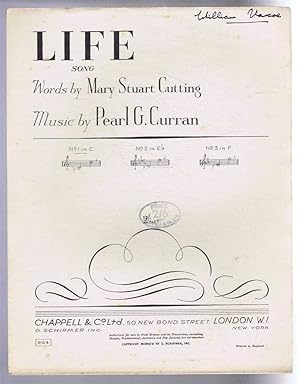 Image du vendeur pour Life, Song. No. 1 in C mis en vente par Bailgate Books Ltd