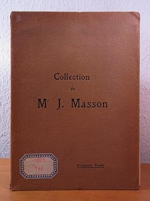 Bild des Verkufers fr Catalogue des Aquarelles et Dessins de lcole franaise du XVIIIe sicle, composant la Collection de Mr J. Masson et dont la premire vente aux enchres publiques aura lieu  Paris, Htel Drouot, 7 et 8 Mai 1923 zum Verkauf von Antiquariat Weber