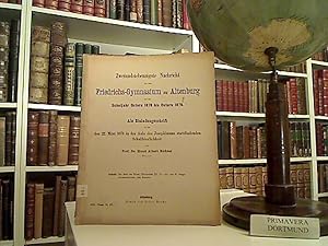 72. Nachricht von dem Friedrichs-Gymnasium zu Altenburg auf das Schuljahr Ostern 1878 bis Ostern ...