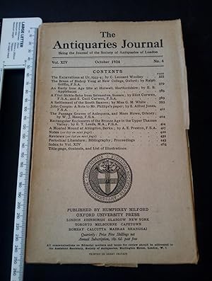 Antiquaries Journal Oct 1934 Vol XIV No South Saxons Passage Graves Upper Thames