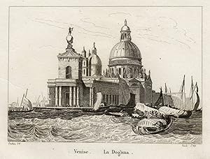 Bild des Verkufers fr Teilansicht, Santa Maria della Salute, "La Dogana". zum Verkauf von Antiquariat Clemens Paulusch GmbH