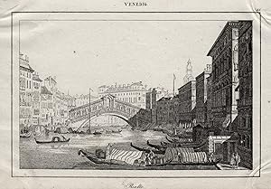 Bild des Verkufers fr Teilansicht, Rialto Brcke, "Rialto". zum Verkauf von Antiquariat Clemens Paulusch GmbH