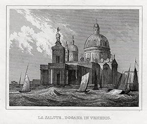 Bild des Verkufers fr Teilansicht, Santa Maria della Salute, "La Salute- Dogana .". zum Verkauf von Antiquariat Clemens Paulusch GmbH