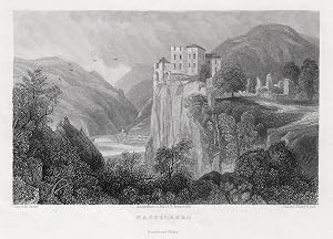 Imagen del vendedor de Schlo�ansicht, mit Fernsicht nach Bozen "Hasselberg". a la venta por Antiquariat Clemens Paulusch GmbH