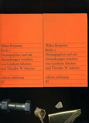 Image du vendeur pour Walter Benjamin Briefe. 2 Bnde. Herausgegeben und mit Anmerkungen versehen von Gershom Scholem und Theodor W. Adorno. Taschenbcher in der reihe: edition suhrkamp. mis en vente par Umbras Kuriosittenkabinett