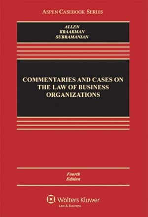 Immagine del venditore per Commentaries and Cases on the Law of Business Organization venduto da GreatBookPrices