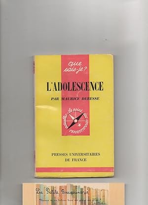 Imagen del vendedor de L'adolescence a la venta por La Petite Bouquinerie