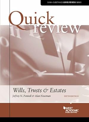 Bild des Verkufers fr Quick Review of Wills, Trusts, and Estates zum Verkauf von GreatBookPrices