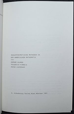 Seller image for Zahlentheoretische Methoden in der numerischen Mathematik. for sale by Antiquariat Haufe & Lutz