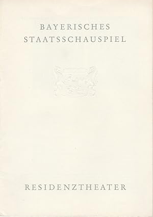 Bild des Verkufers fr Programmheft Neuinszenierung DER STURM. Zauberlustspiel von William Shakespeare. Premiere 7. April 1965 Residenztheater zum Verkauf von Programmhefte24 Schauspiel und Musiktheater der letzten 150 Jahre