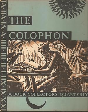 The Colophon. A Book Collectors' Quarterly. Part Nine 1932