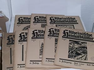 Seller image for Rheinische Heimatbltter. 6. Jahrgang. 8 Hefte: 2,4,5,7,8,9,11,12 for sale by Der-Philo-soph