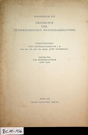 Die Bibliothek im napoleonischen Zeitalter und im Vormärz. 1803-1845 (= Sonderdruck: Geschichte d...