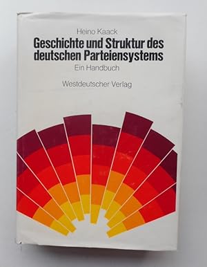 Bild des Verkufers fr Geschichte und Struktur des deutschen Parteiensystems. Ein Handbuch. zum Verkauf von Der Buchfreund