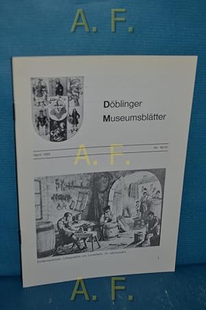 Bild des Verkufers fr Dblinger Museumsbltter, Nummer 60/61, April 1980. zum Verkauf von Antiquarische Fundgrube e.U.