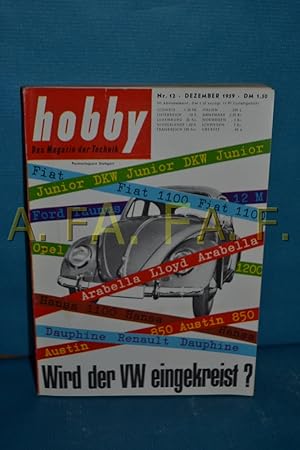 Bild des Verkufers fr Hobby, Das Magazin der Technik, Dezember 11959, Jahrgang VII zum Verkauf von Antiquarische Fundgrube e.U.