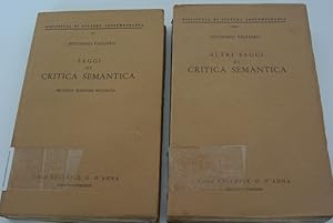 Seller image for Saggi di critica semantica / Altri saggi di critica semantica. (2 Bde / 2 vol. set) (= Biblioteca di cultura contemporanea, Vol. XL, LXXII) for sale by Antiquariat Bookfarm