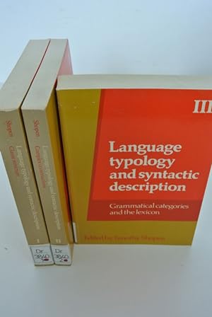 Language Typology and Syntactic Description (3 Bde / 3 vol. set)
