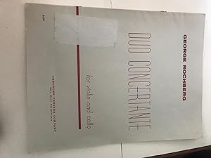 Seller image for Duo Concertante for Violin and Cello for sale by H&G Antiquarian Books