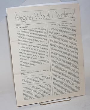 Seller image for Virginia Woolf Miscellany [newsletter] vol. 1, #1, Fall 1973 for sale by Bolerium Books Inc.