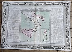 Carte de l'ITALIE ancienne, de l'APULLIE, de la Grande-GRÈCE, de la SICILE et autres ISLES