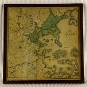 Framed Map of Boston, County of Suffolk and the Adjacent Towns 1830